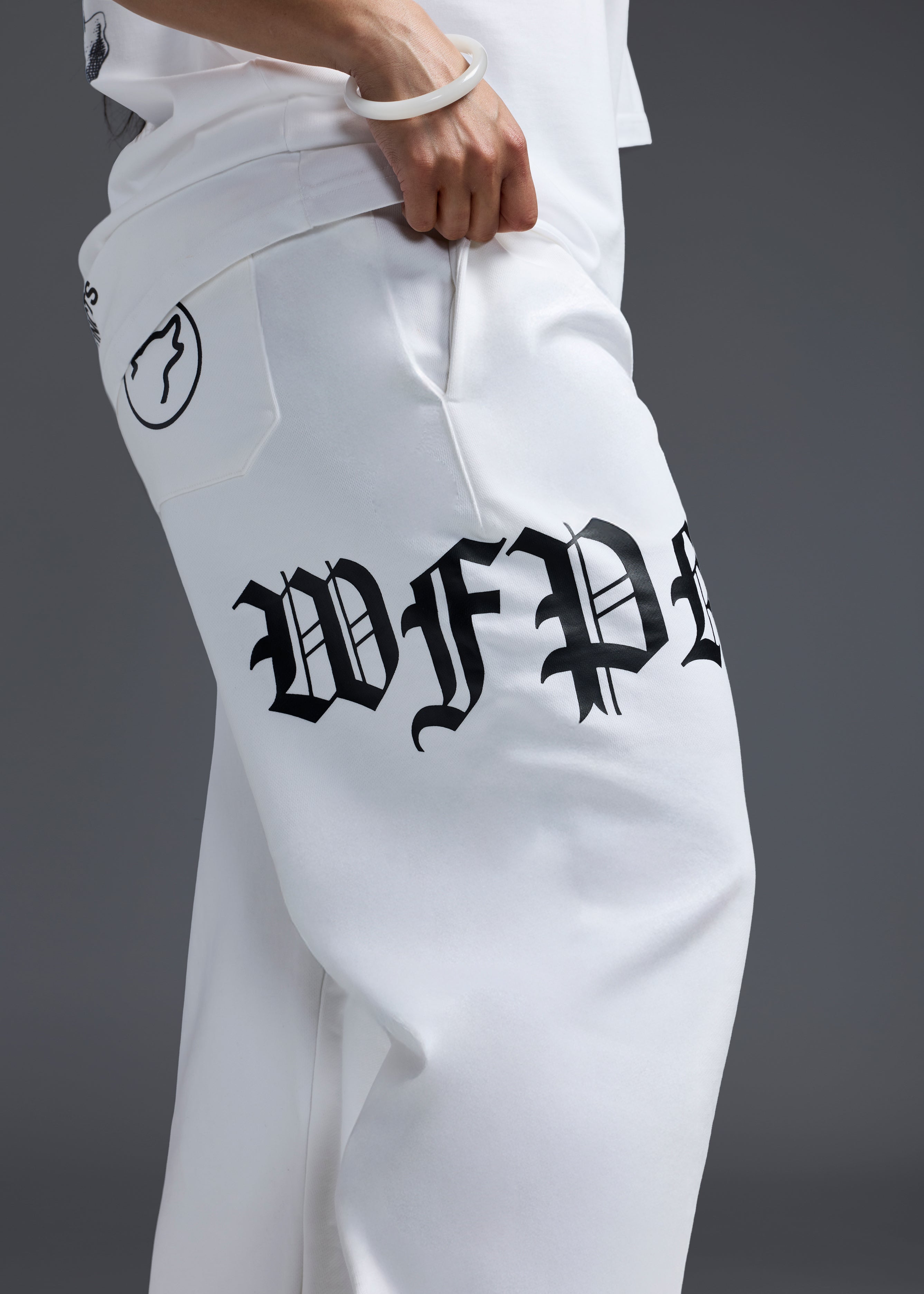 Forever White Wide Leg Sweat Pants