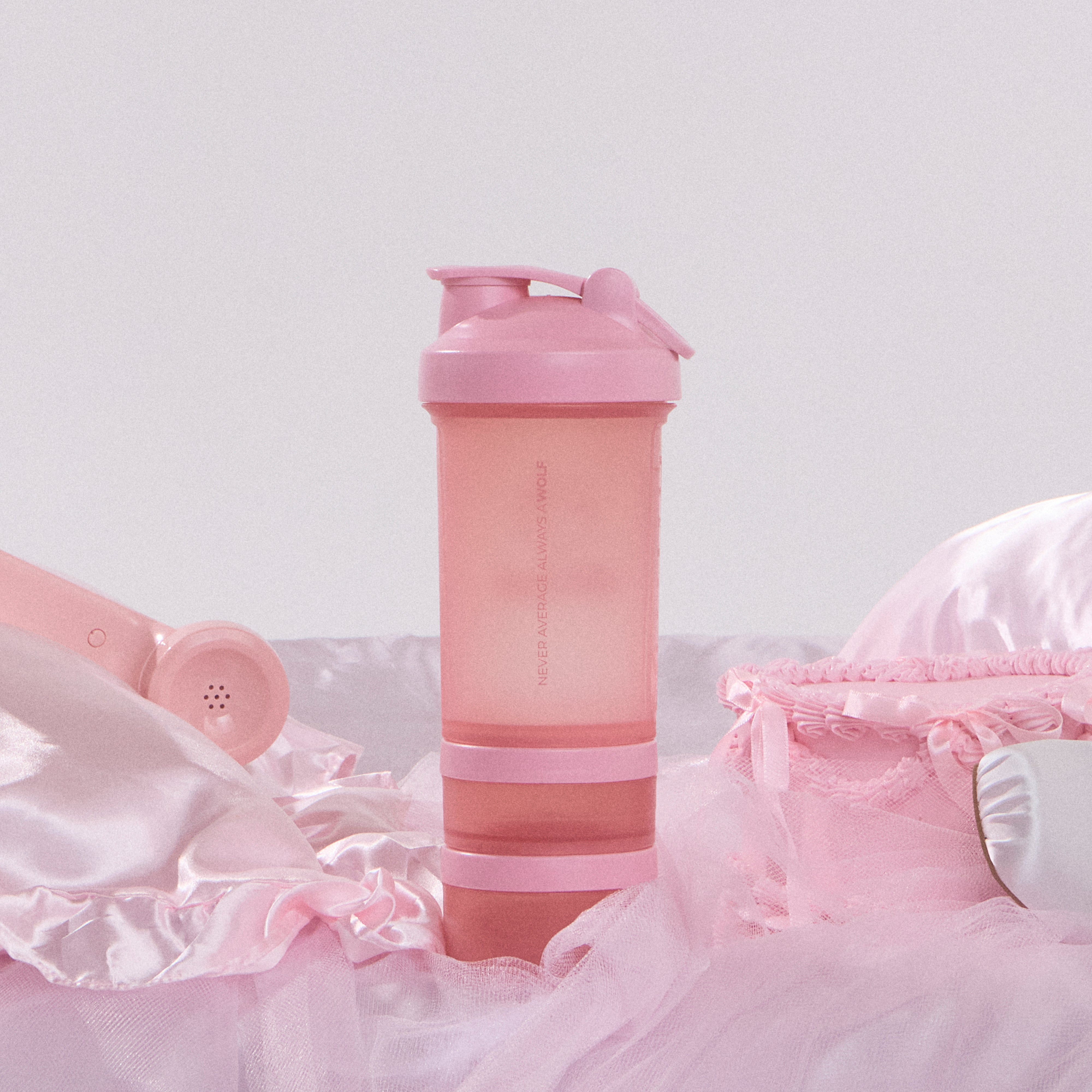 Dream Pink Shaker Bottle With Storage Compartments