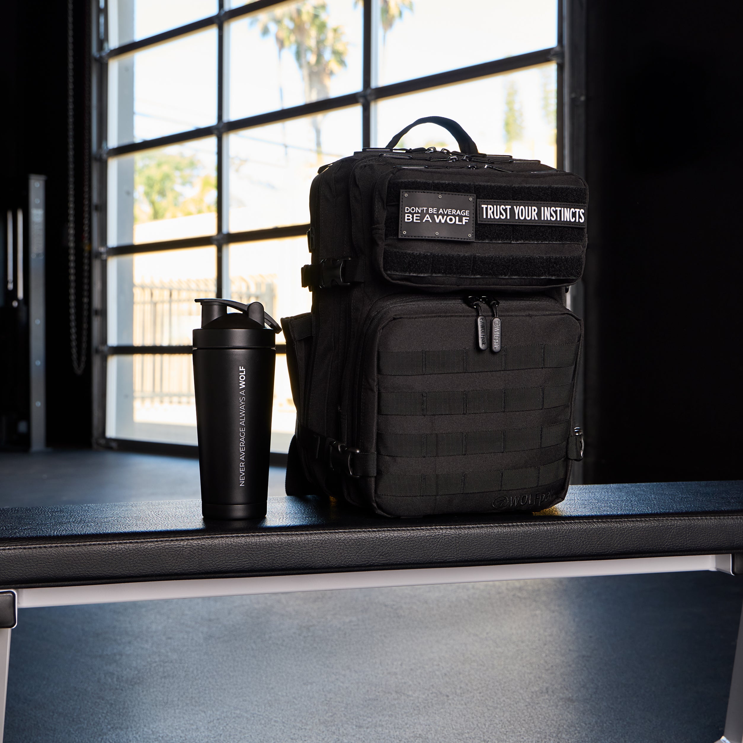 35L Alpha Black Backpack & Shaker Bundle