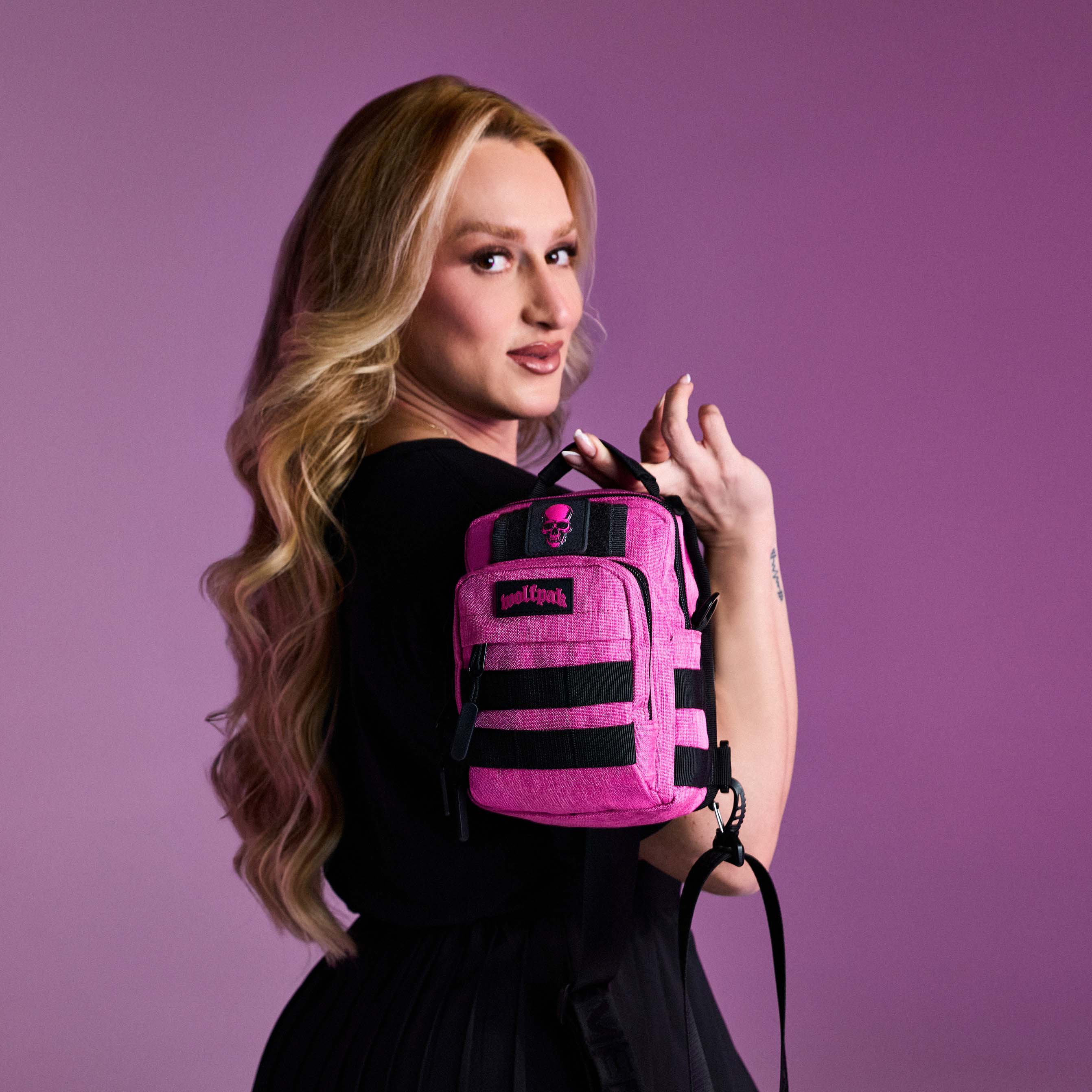 4L Mini Tactical Sling Bag Deathwing Pink