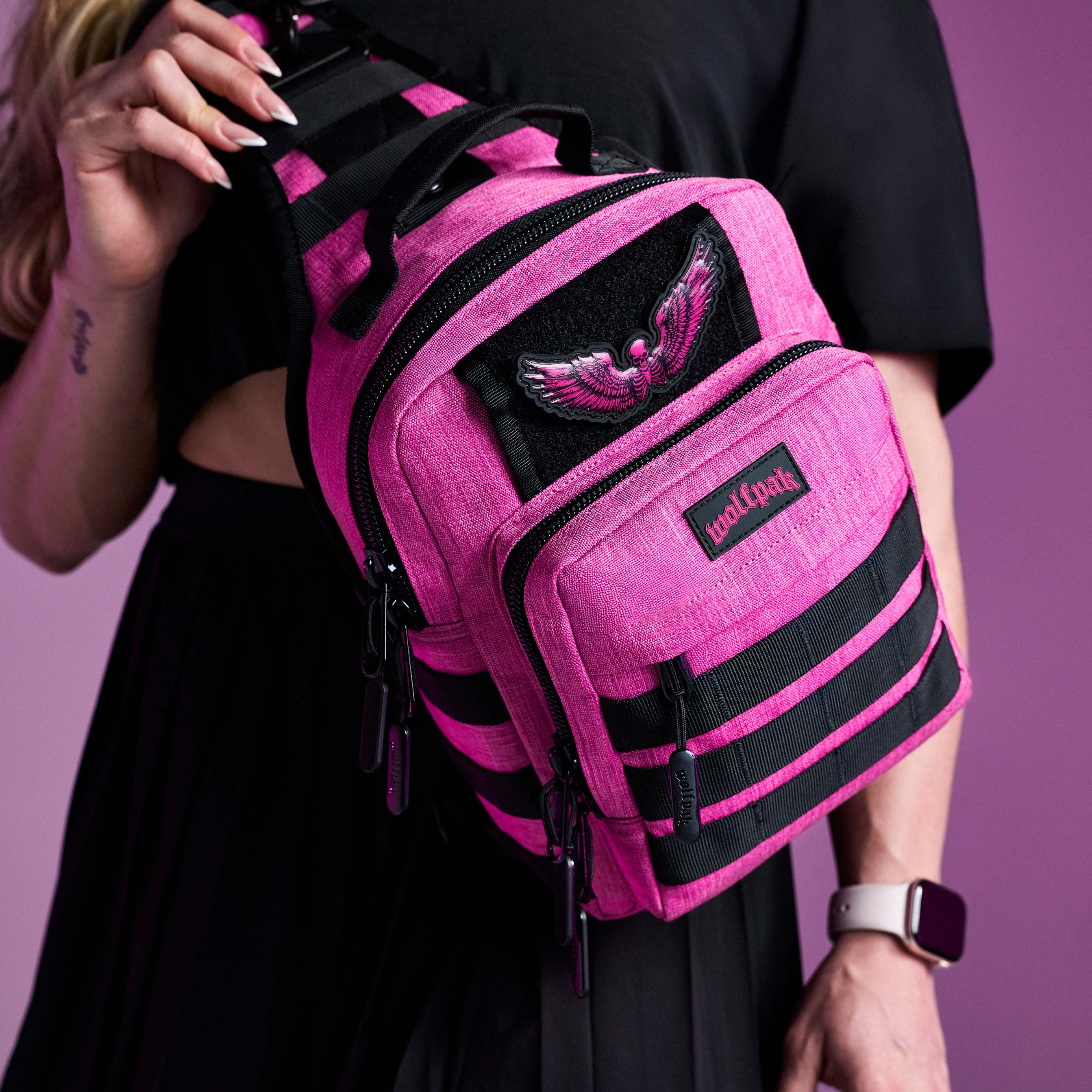 9L Tactical Sling Bag Deathwing Pink
