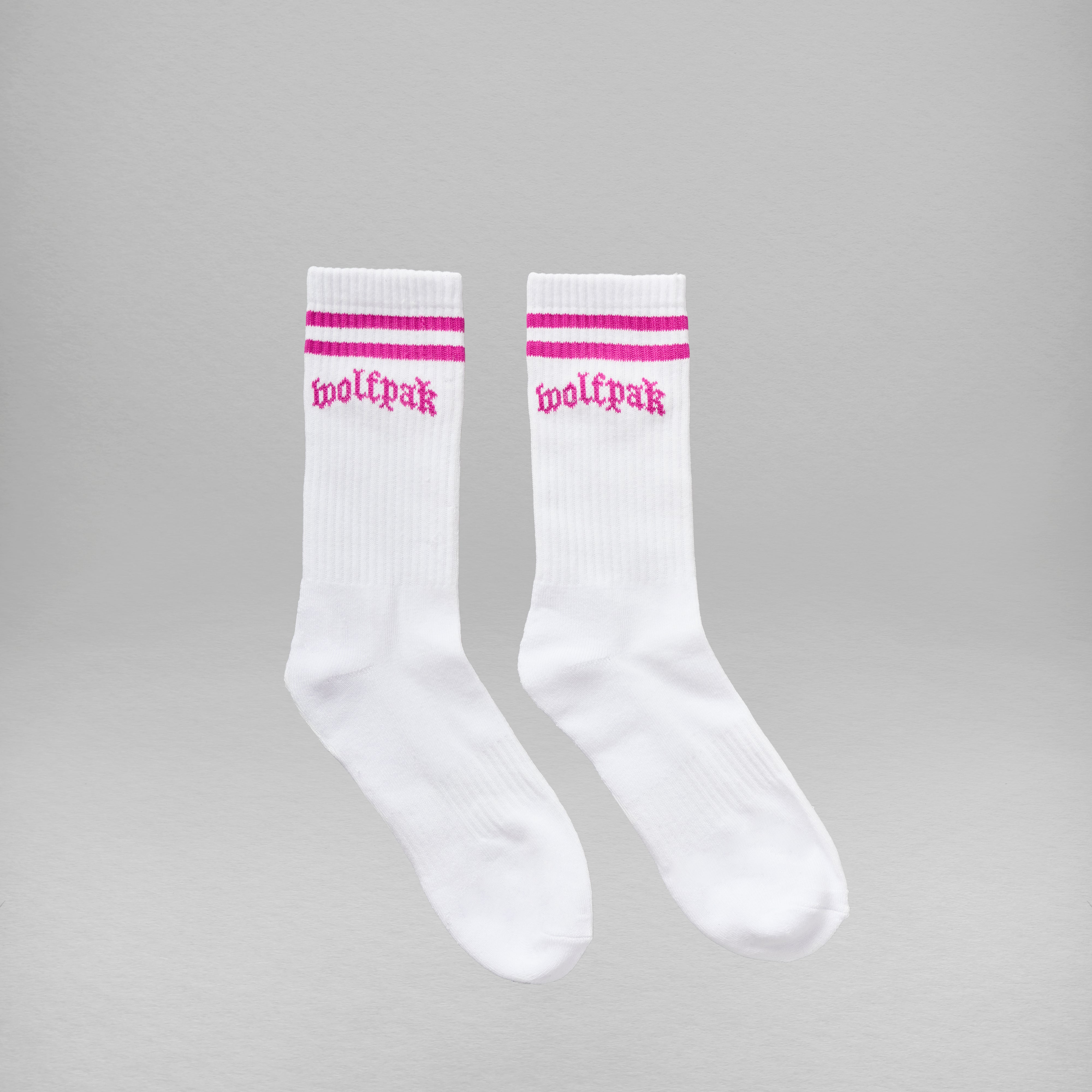 Deathwing Pink White Crew Socks