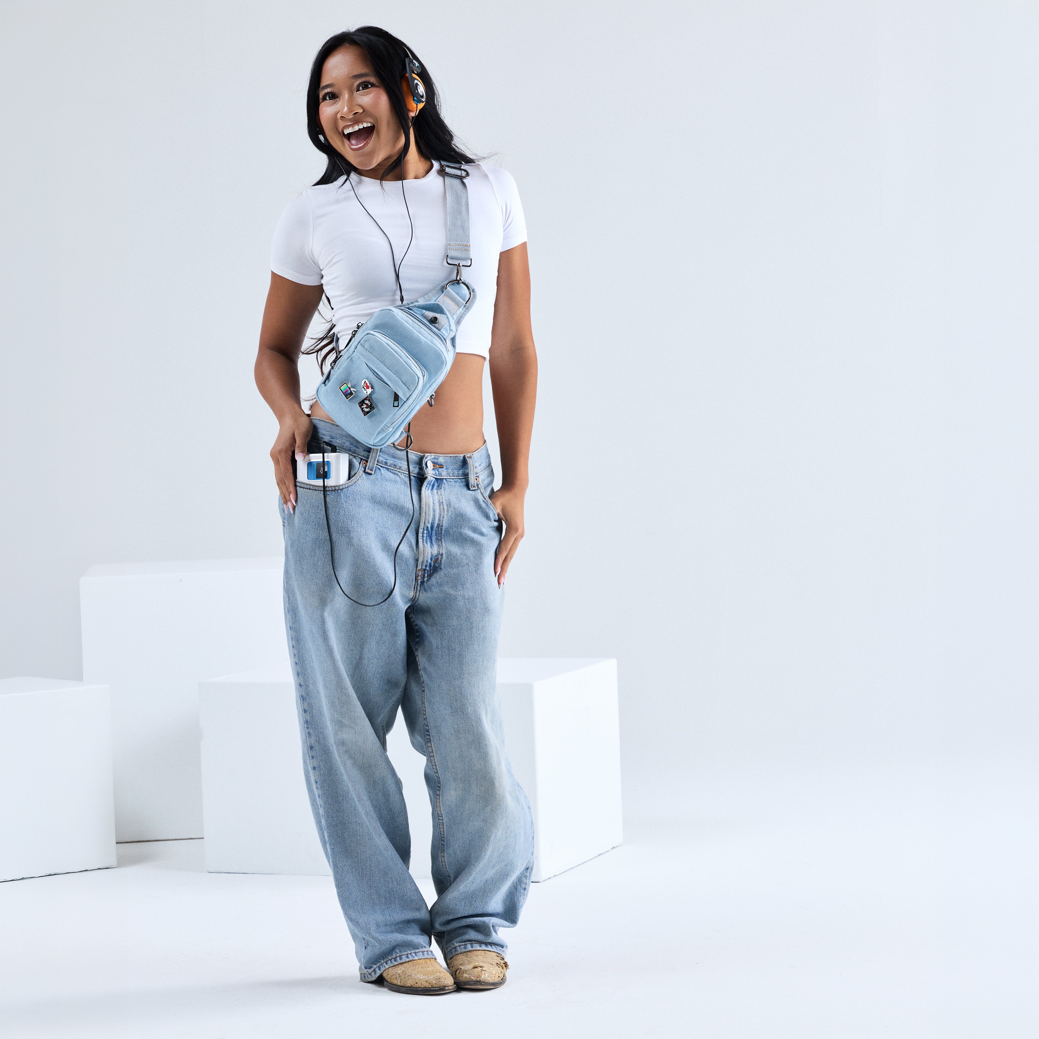 4L Mini Sling Bag Classic Denim
