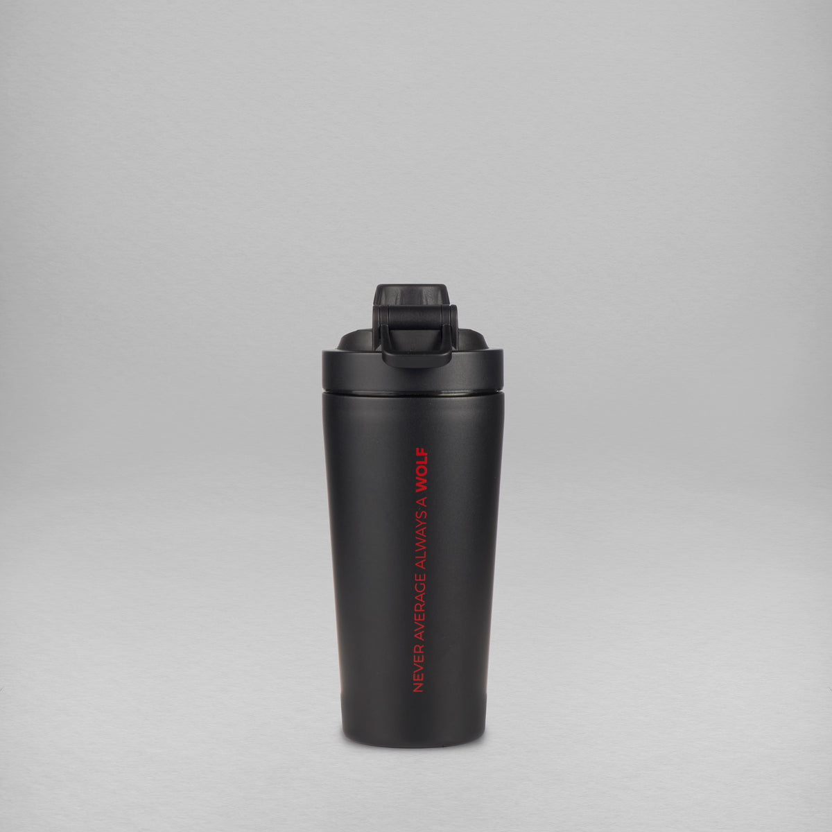 20oz Alpha Black with Red Twist Cap Shaker