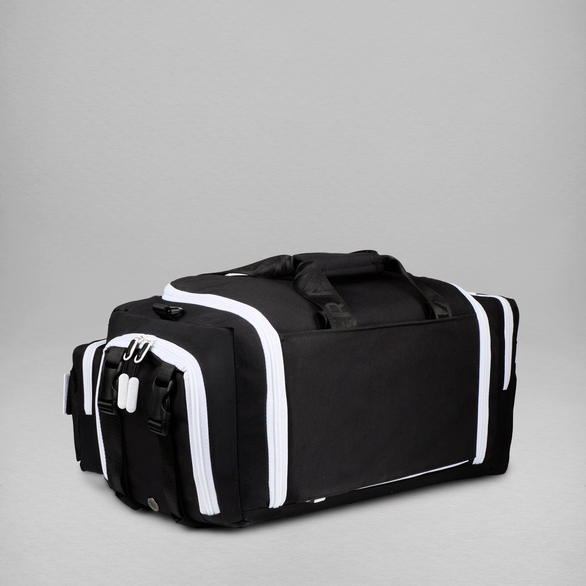 30L Perfect Duffle Bag Alpha Black White Accents