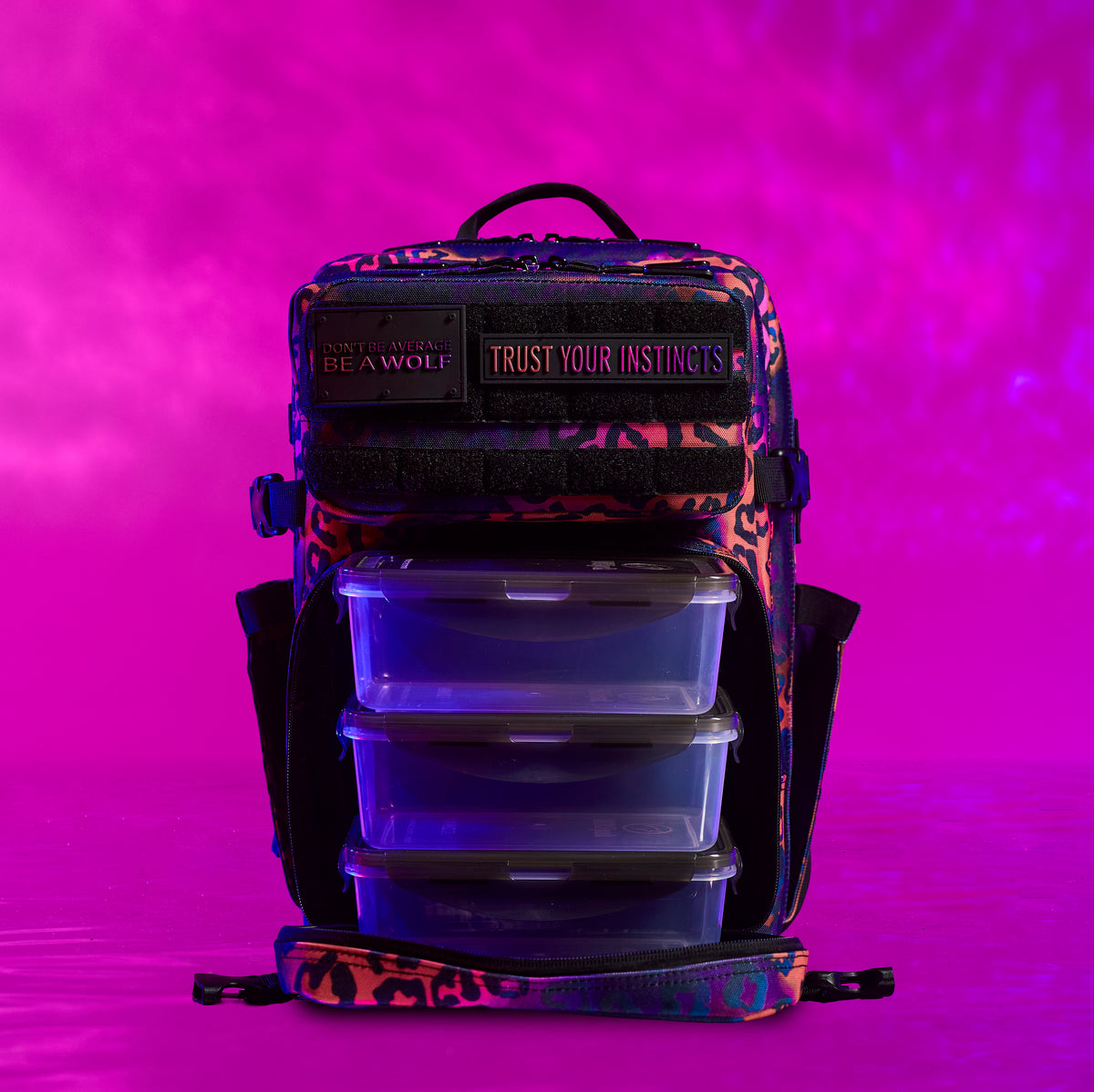 35L Backpack Neon Leopard Meal Management