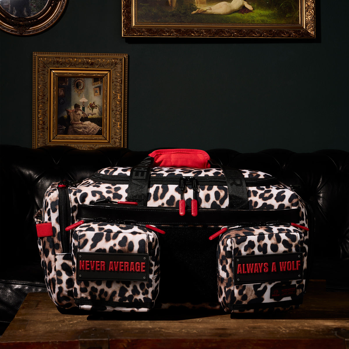 30L Perfect Duffle Bag Savage Red Leopard (Ships 10/21)