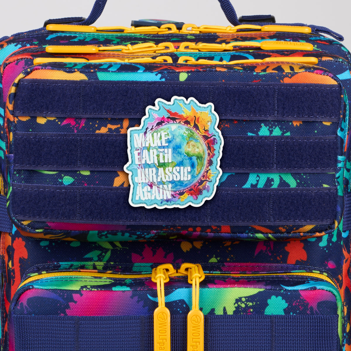 Neon Dino Make Earth Jurassic Again Patch
