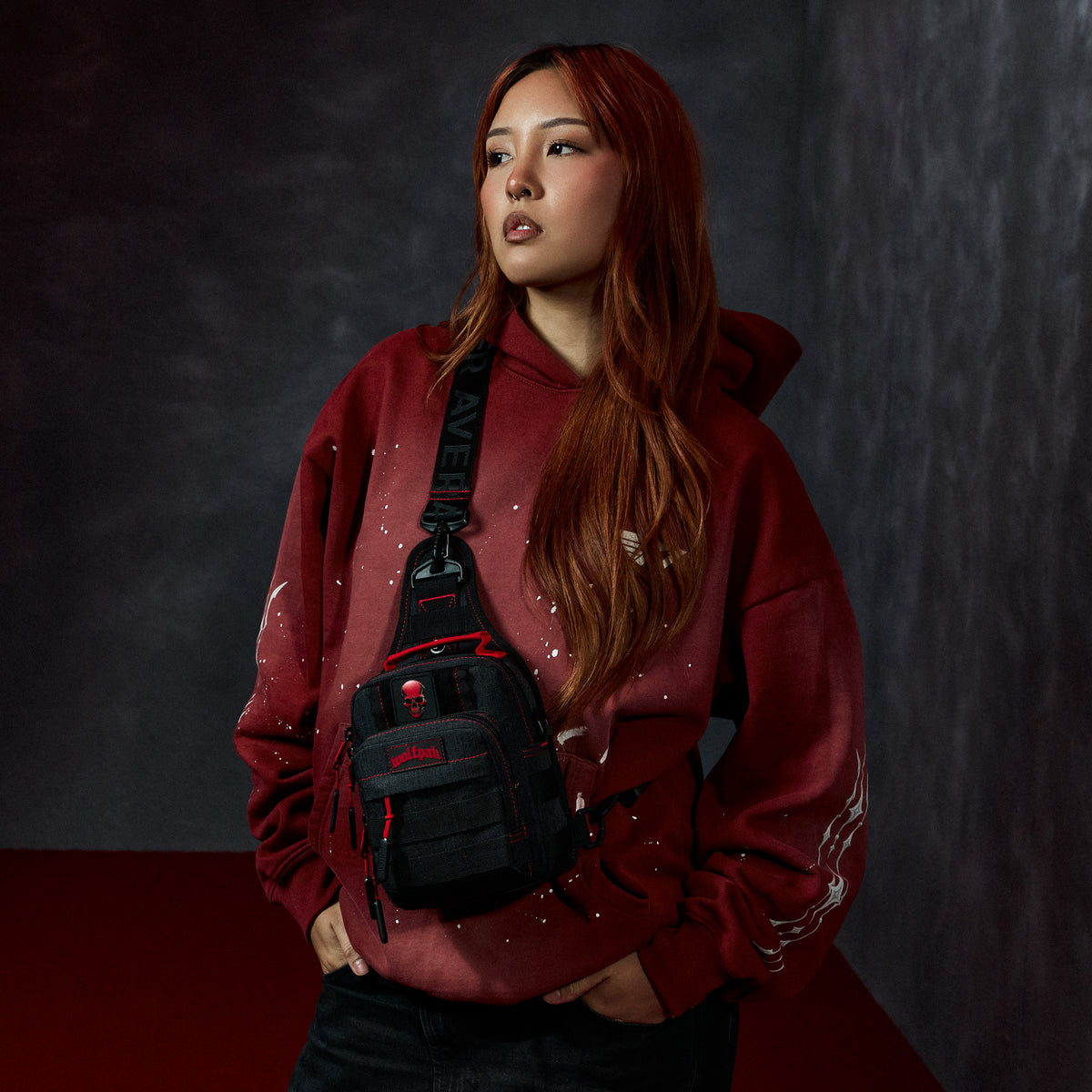 4L Mini Tactical Sling Bag Deathwing Red