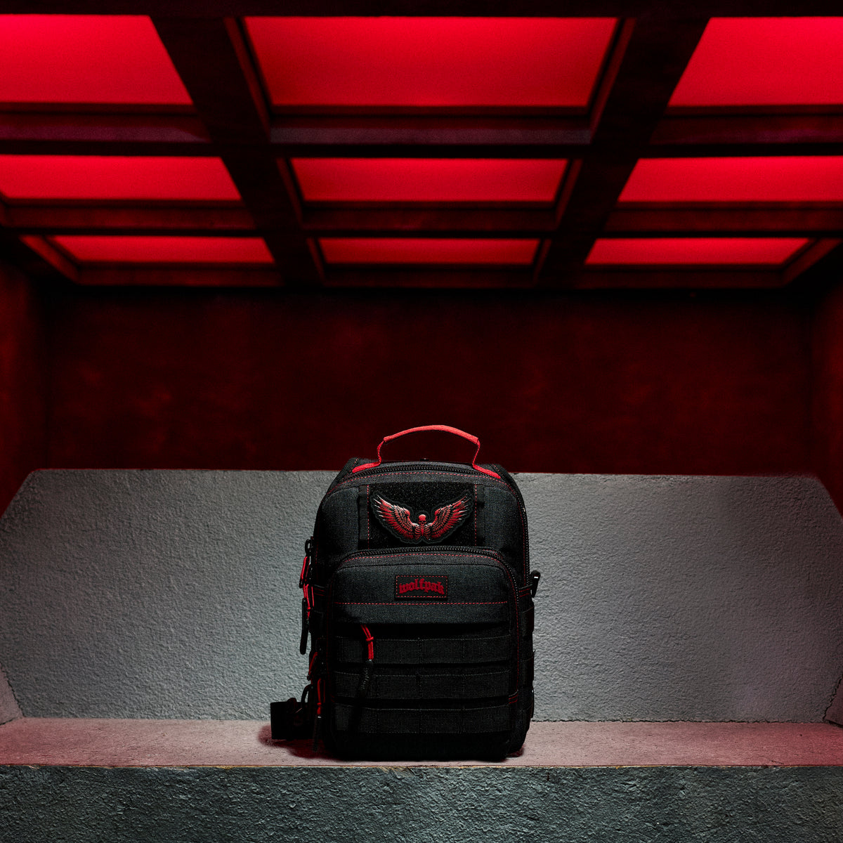 9L Tactical Sling Bag Deathwing Red