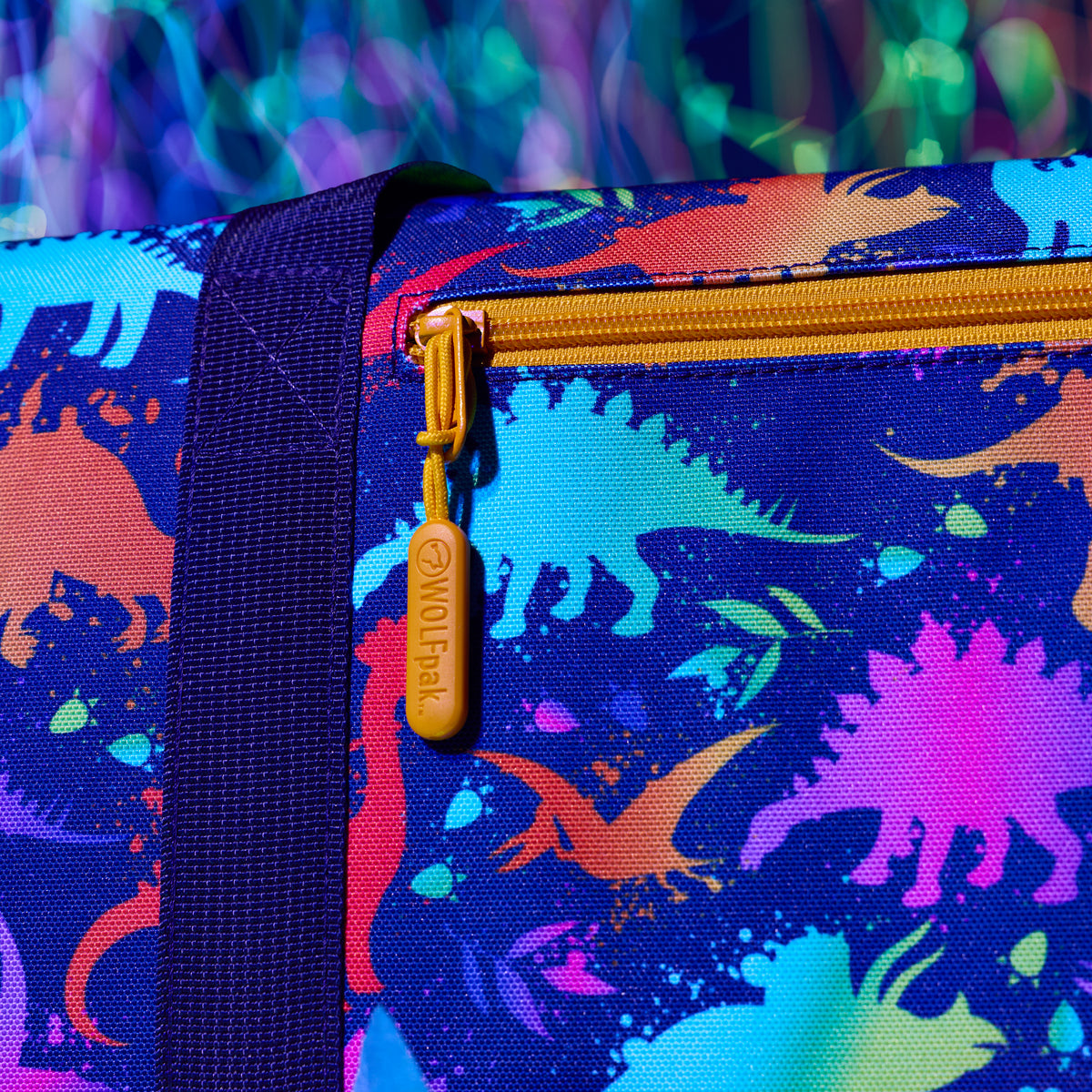 11L Active Duffle Mini Script Neon Dino