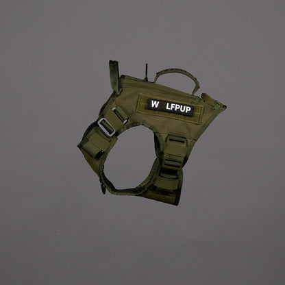 OD Green Tactical Dog Vest Harness