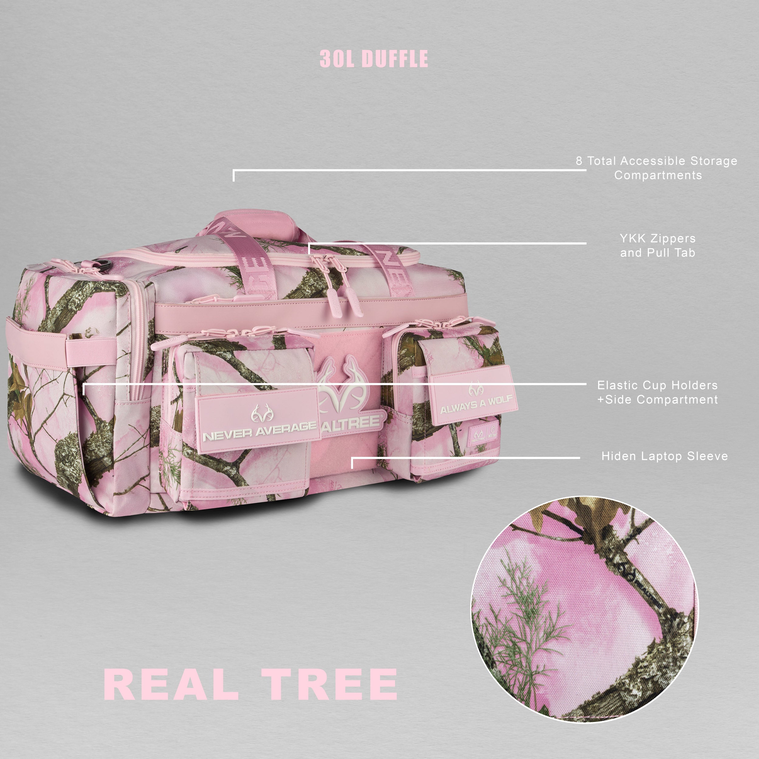 30L Perfect Duffle Bag Realtree Flushing Pink PREVIEW