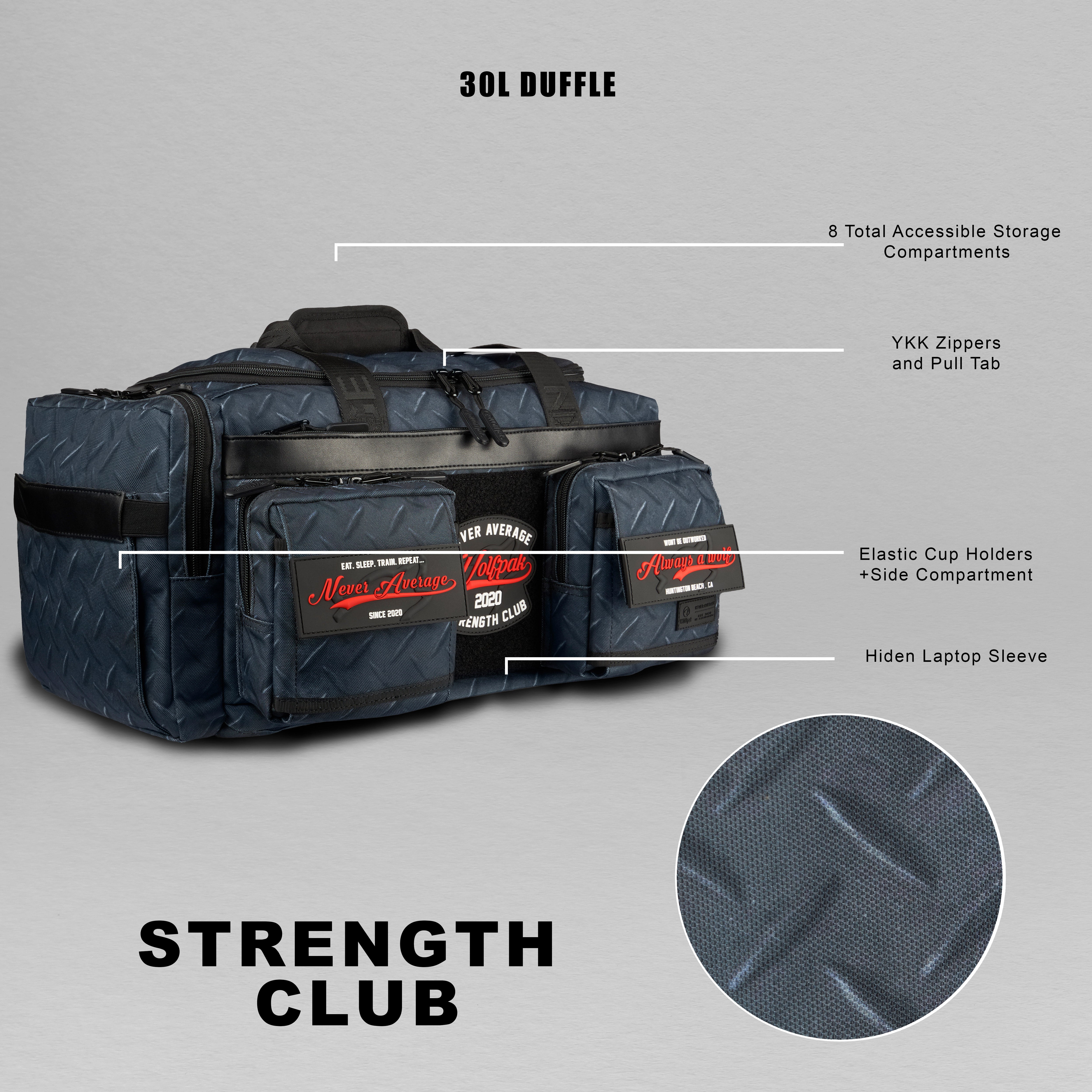 30L Perfect Duffle Bag Strength Club