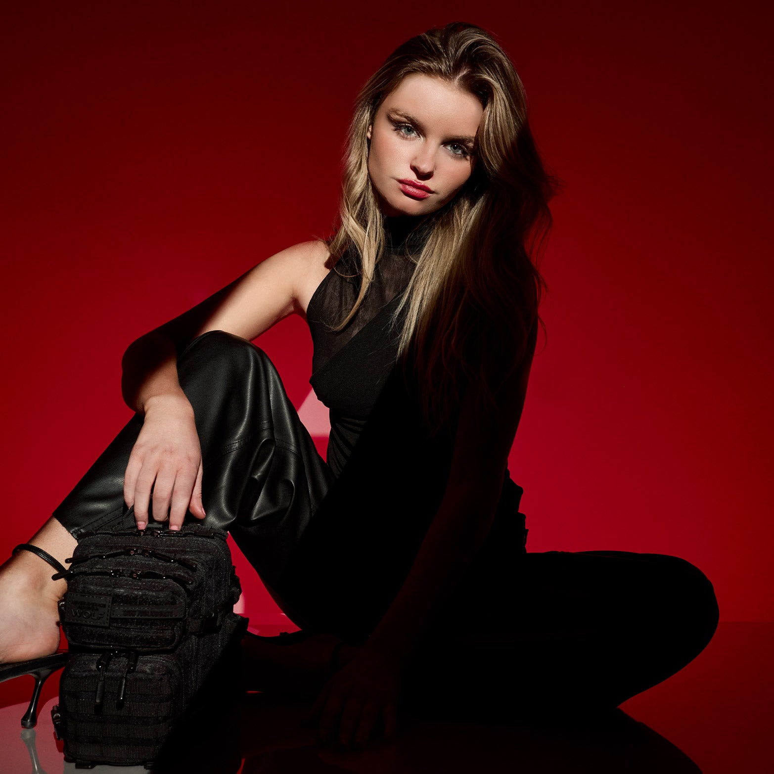 3L Backpack Black Leopard