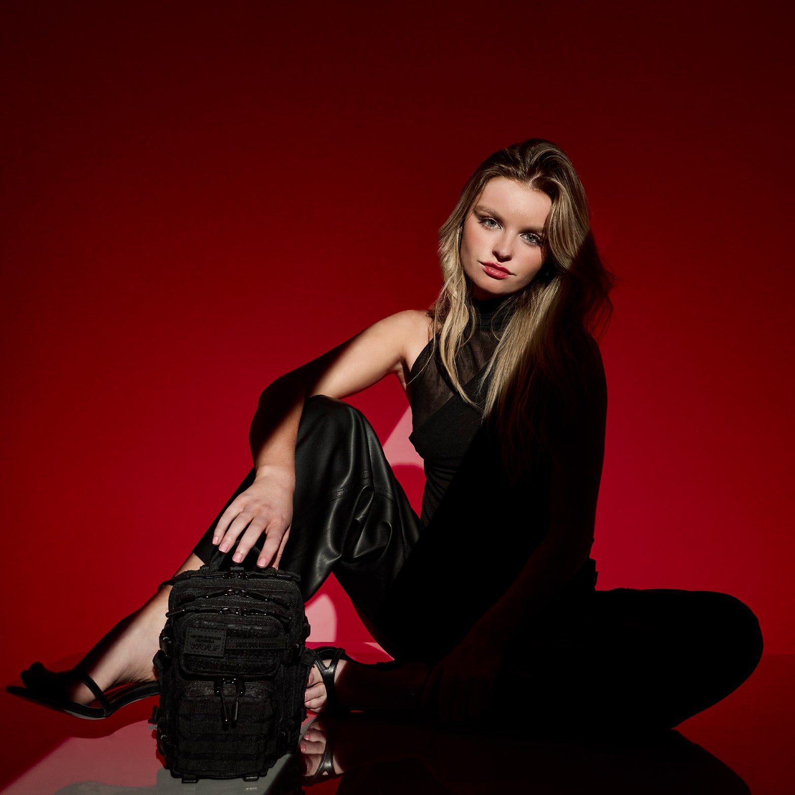 3L Backpack Black Leopard