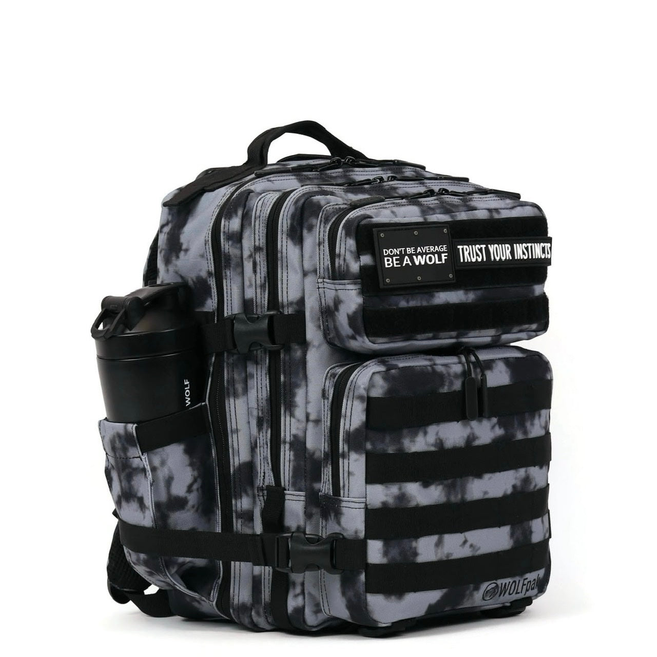 Timber Wolf Backpack | Black Marble Backpack | WOLFpak