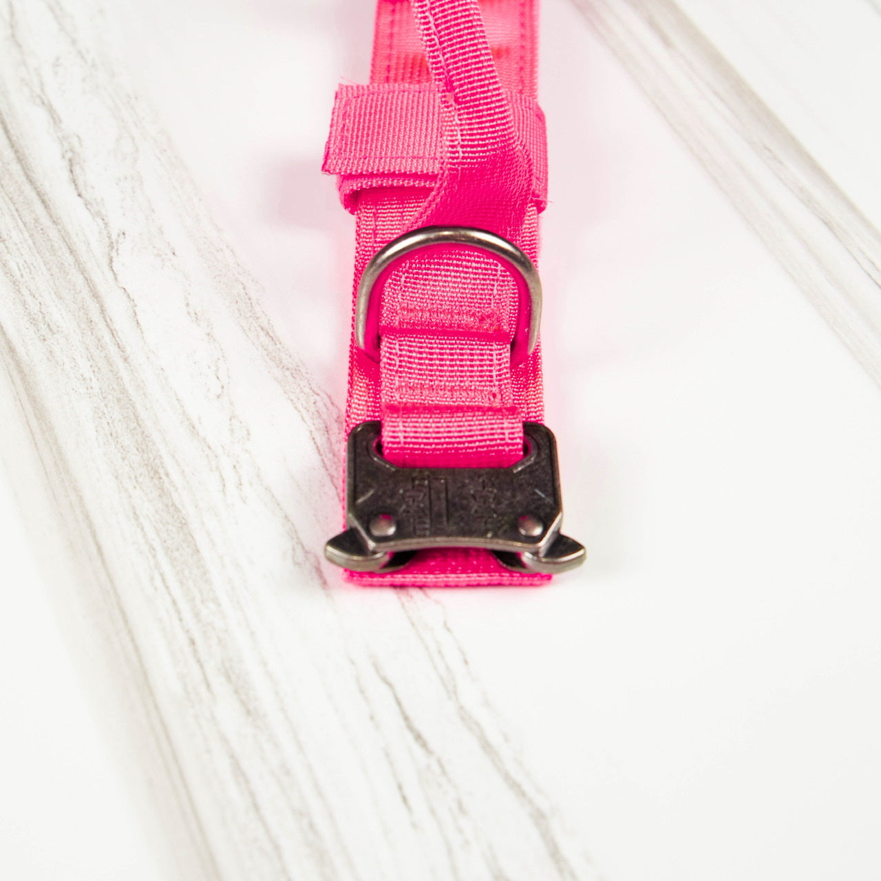 Tactical Nylon Dog Collar Pink Goddess