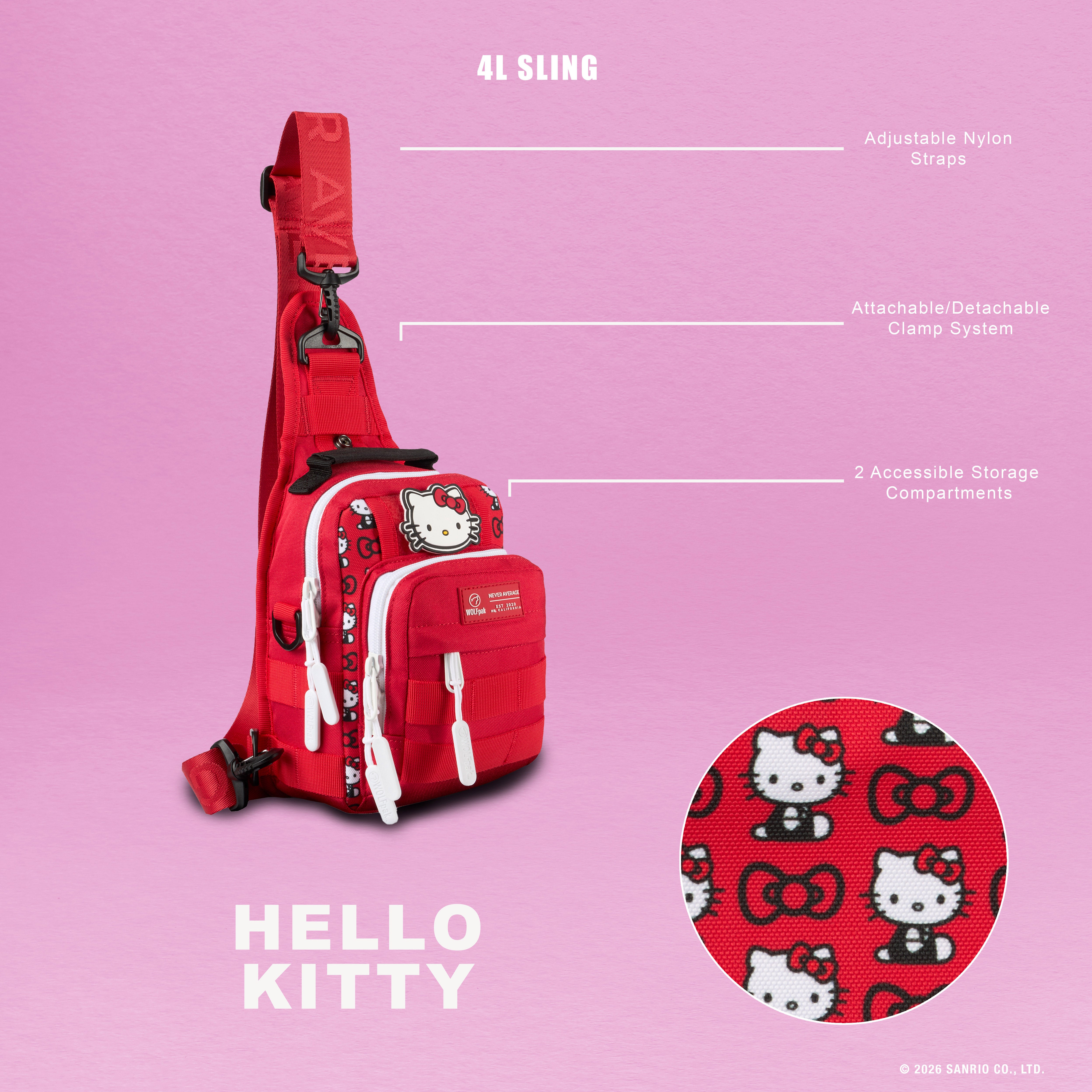 4L Mini Tactical Sling Bag Hello Kitty PREVIEW