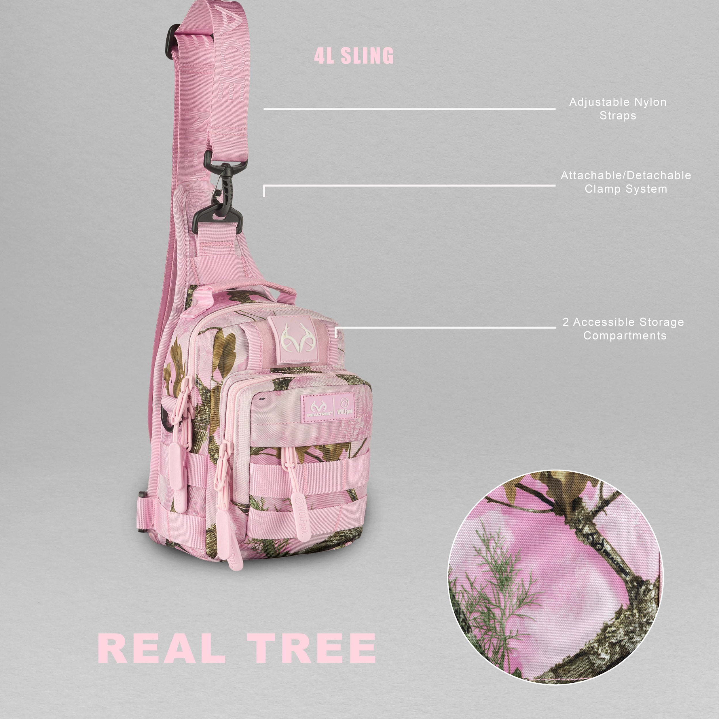 4L Mini Tactical Sling Bag Realtree Flushing Pink PREVIEW