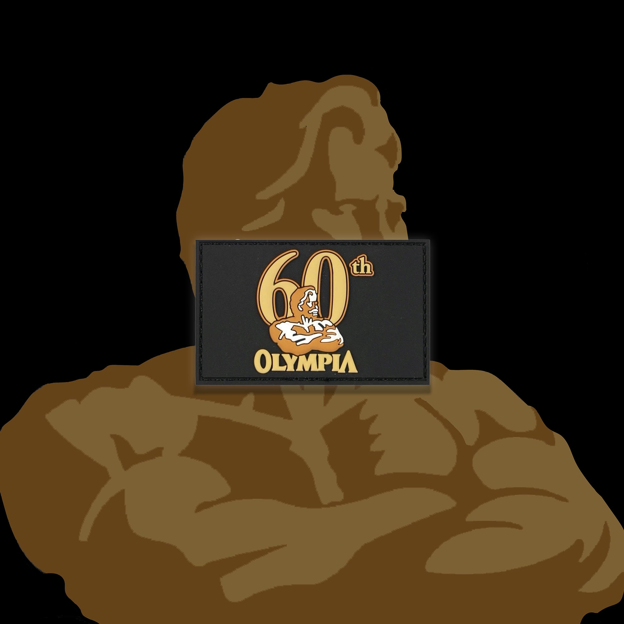 60th Olympia Gold Square Patch