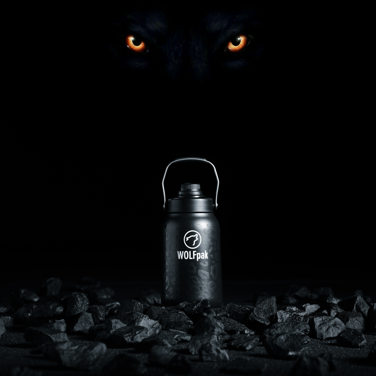 64oz Flask Black Leopard