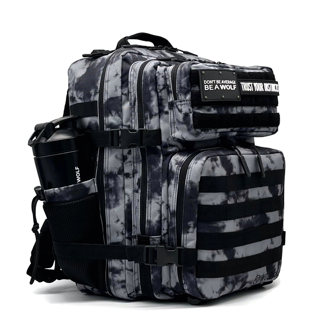 Timber Wolf Backpack | Black Marble Backpack | WOLFpak