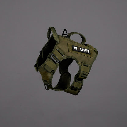 OD Green Tactical Dog Vest Harness