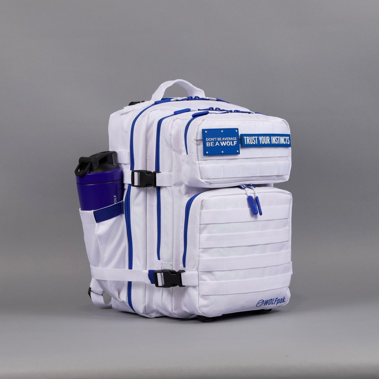 35L Backpack Polar White Blue Accents