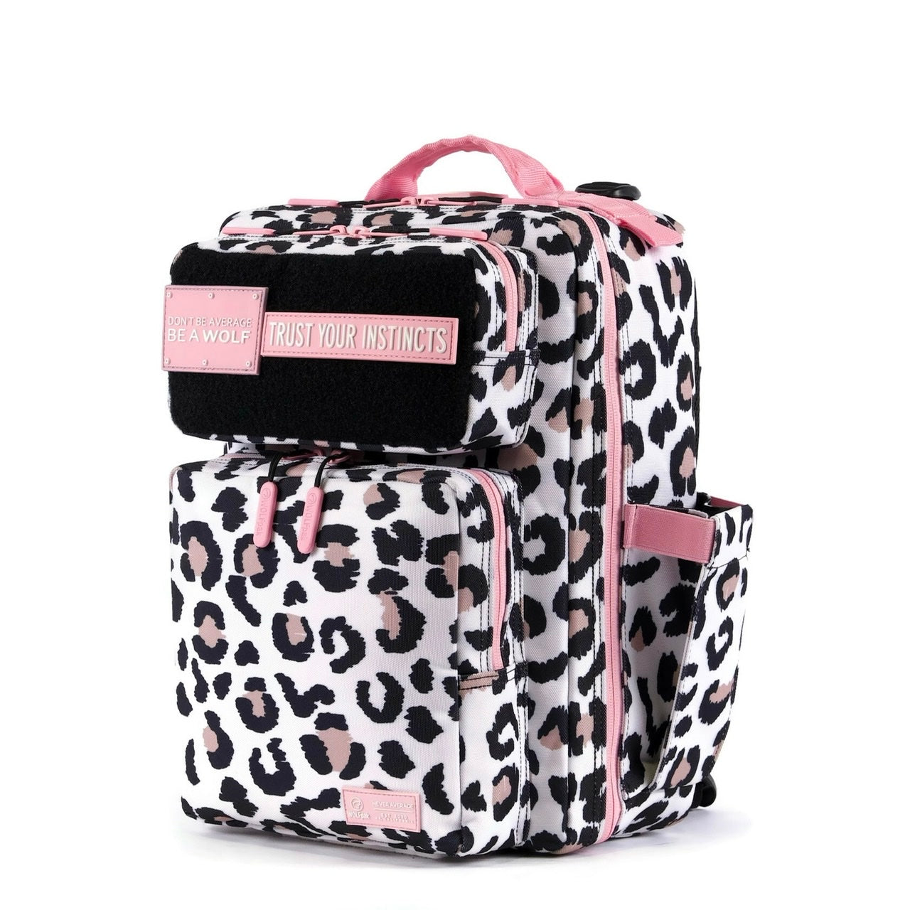 15L Backpack Leopard Pink Zip