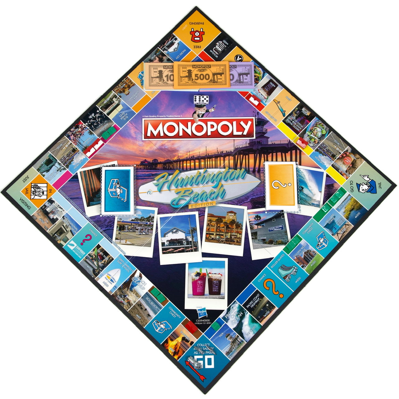 Huntington Beach Monopoly x WolfPak Collaboration