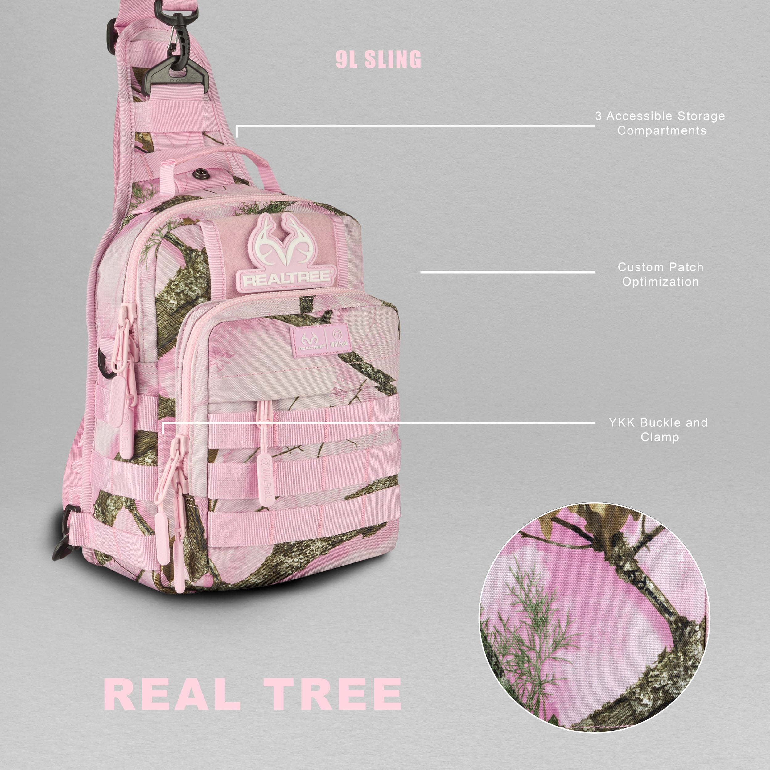 9L Tactical Sling Bag Realtree Flushing Pink PREVIEW
