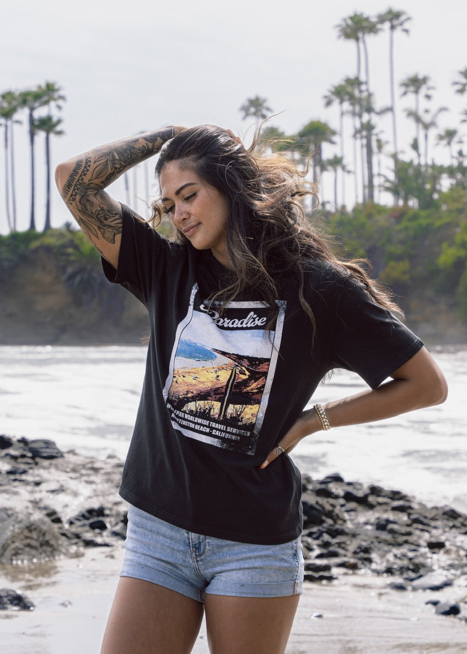 🎁 Paradise Graphic T-Shirt Tropical Rebellion Sale (100% off)