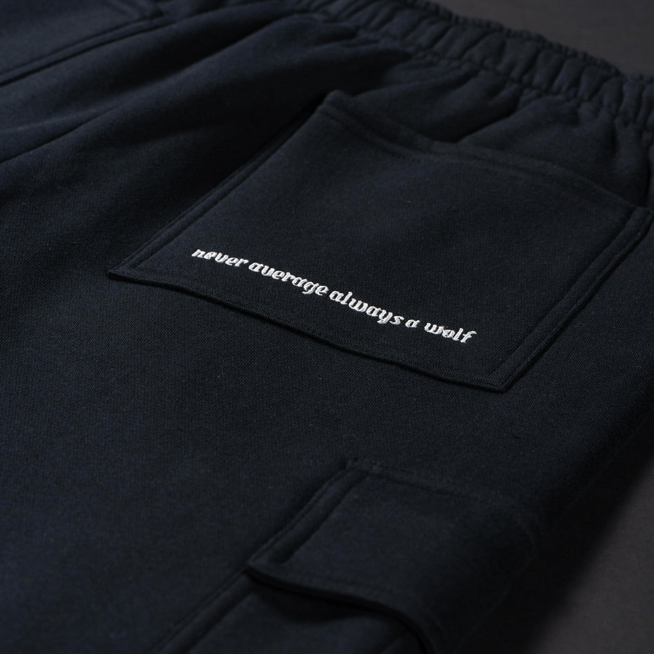 Gothic Black Cargo Sweat Pants