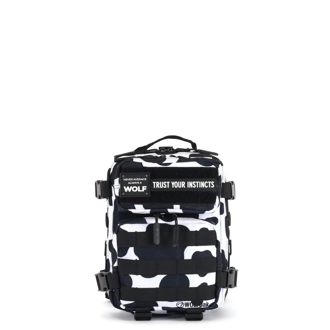 9L Backpack Mini Black White Cow