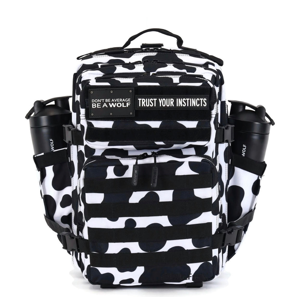 35L Backpack Black White Cow