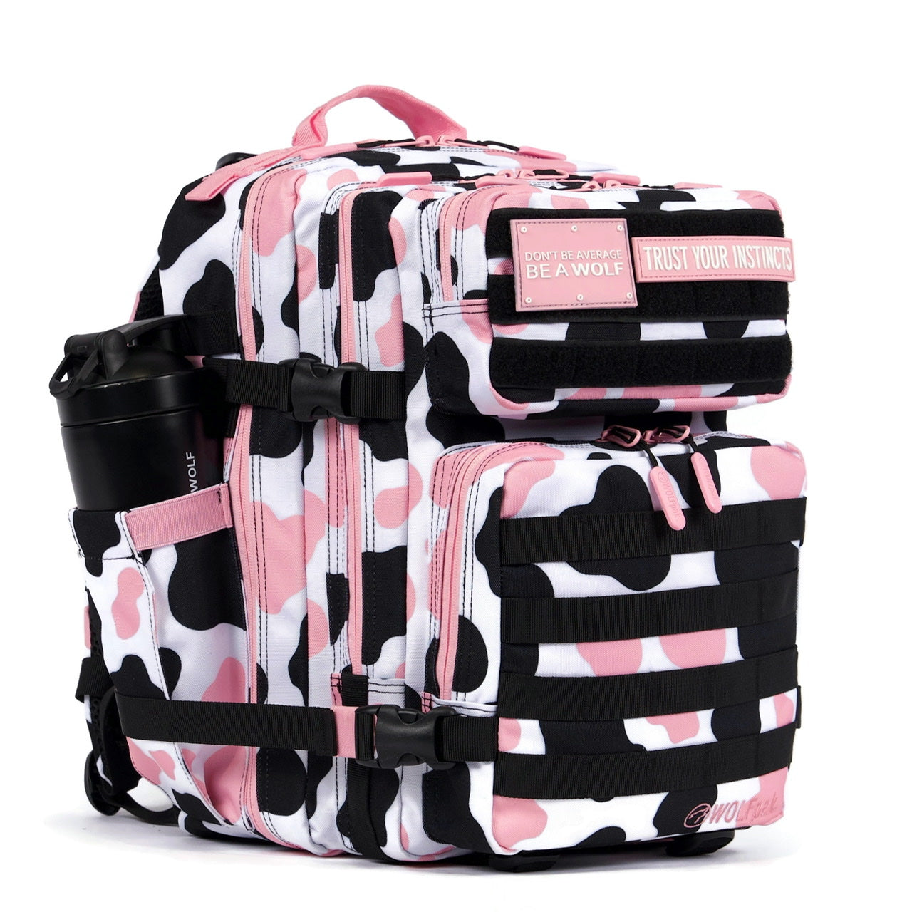 35L Backpack Pink Black Cow