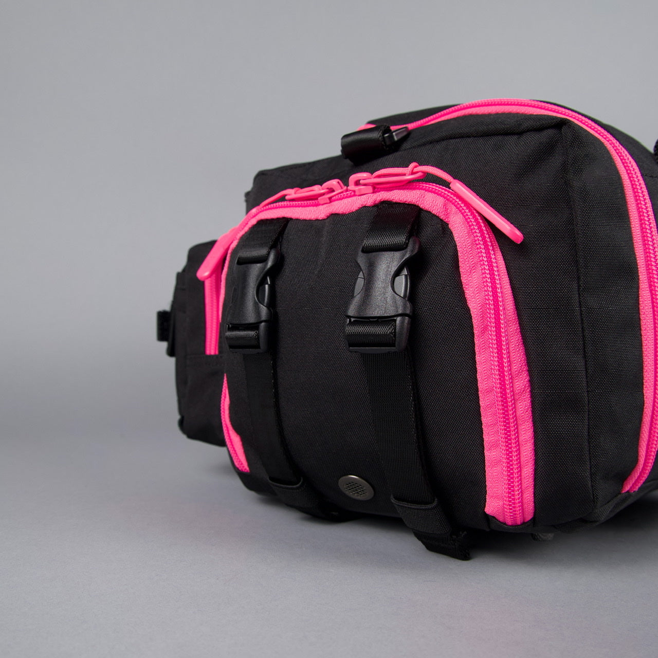20L Mini Duffle Bag Black Neon Pink