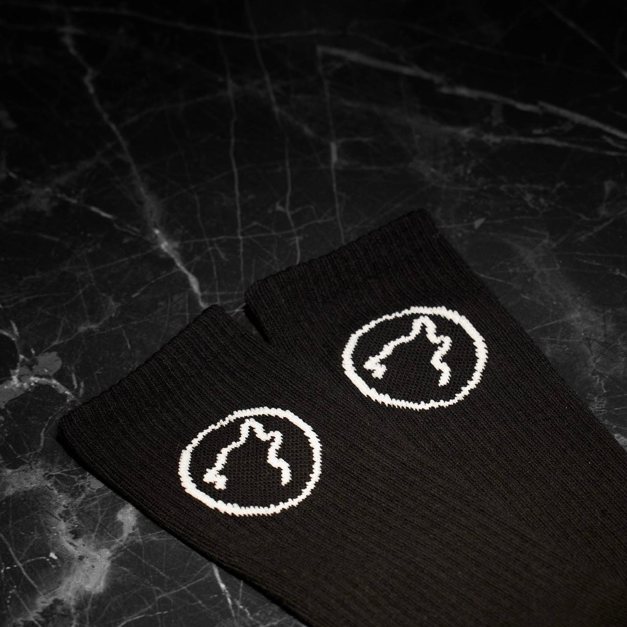 WOLFpak Logo Classic Alpha Black Grip Socks