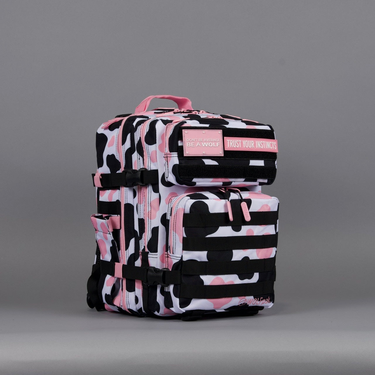 25L Backpack Pink Black Cow