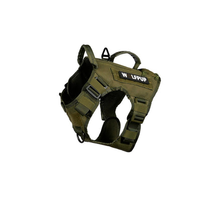 OD Green Tactical Dog Vest Harness