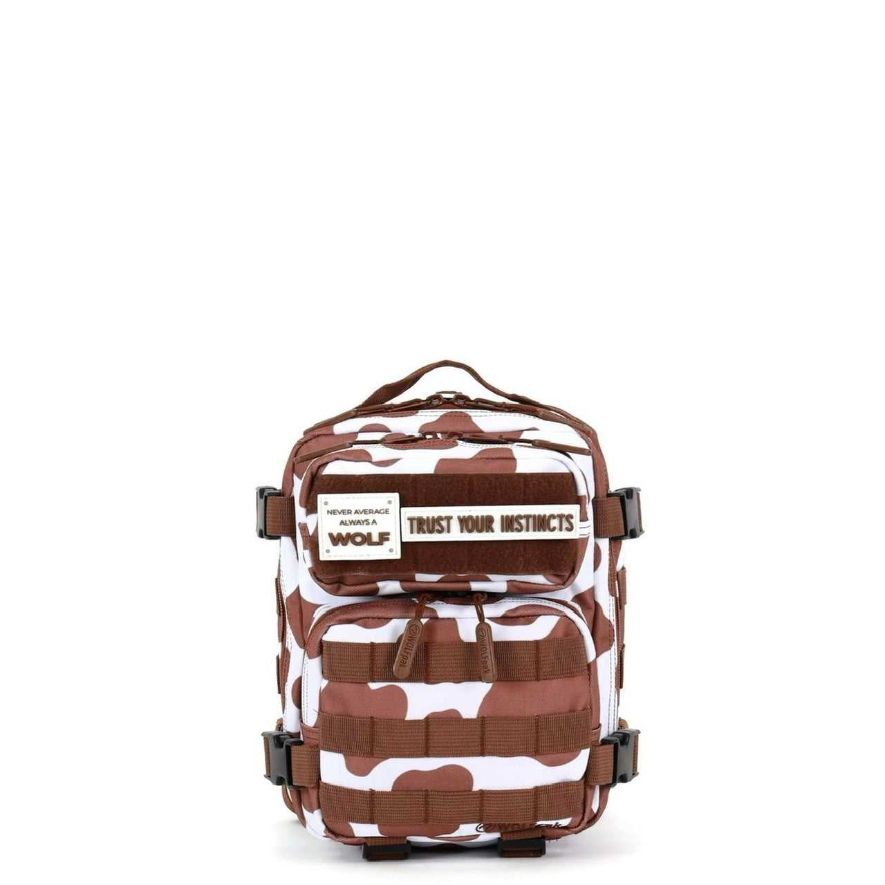 9L Backpack Mini Brown White Cow