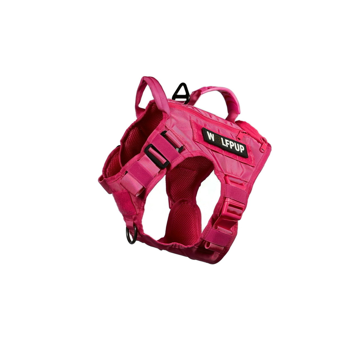 WOLFpak - Neon Pink Tactical Dog Vest Harness - Bag - Neon Pink X-large - Gym Bag - Tactical Backpack - Travel Gear - Fitness Storage