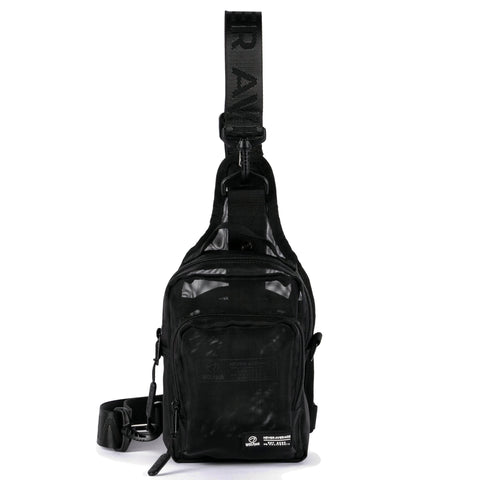 WOLFpak 4L Mini Tactical Sling Bag - Alpha Black With White Accent, MOLLE, Padded CCW Pocket