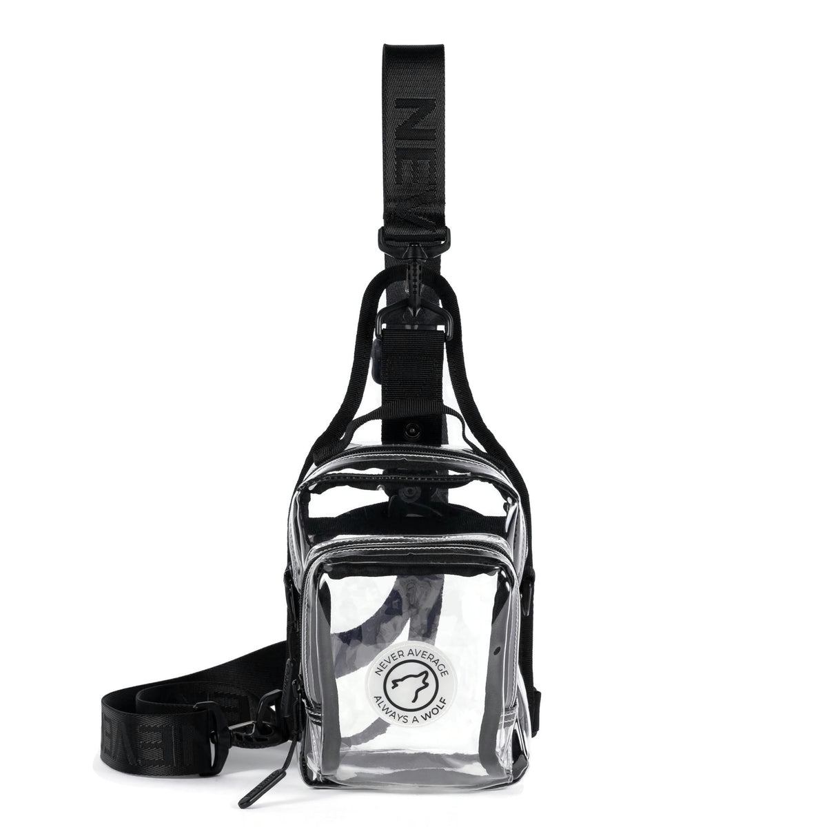 WOLFpak 4L Mini Tactical Sling Bag - Alpha Black With White Accent, MOLLE, Padded CCW Pocket