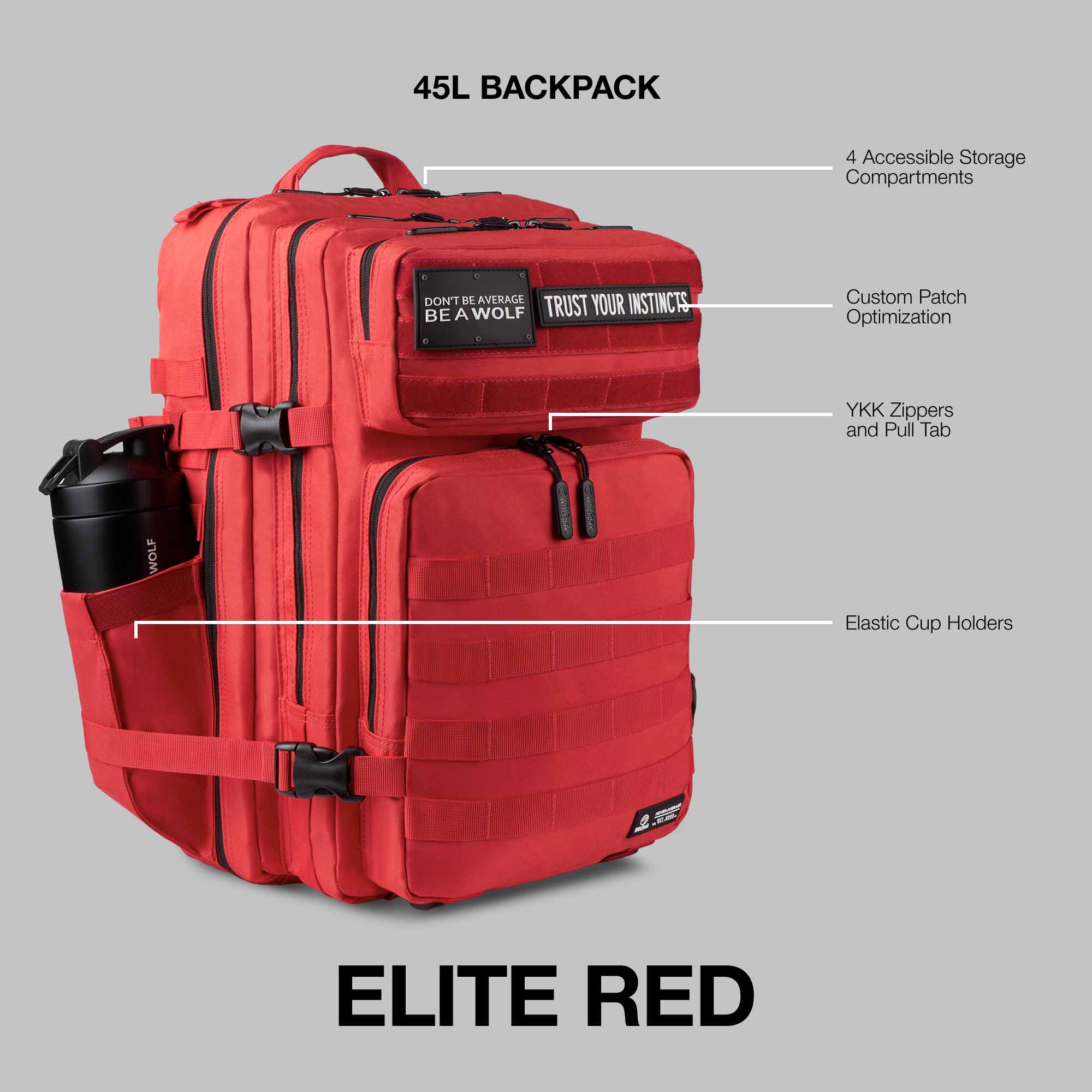 45L Backpack Elite Red