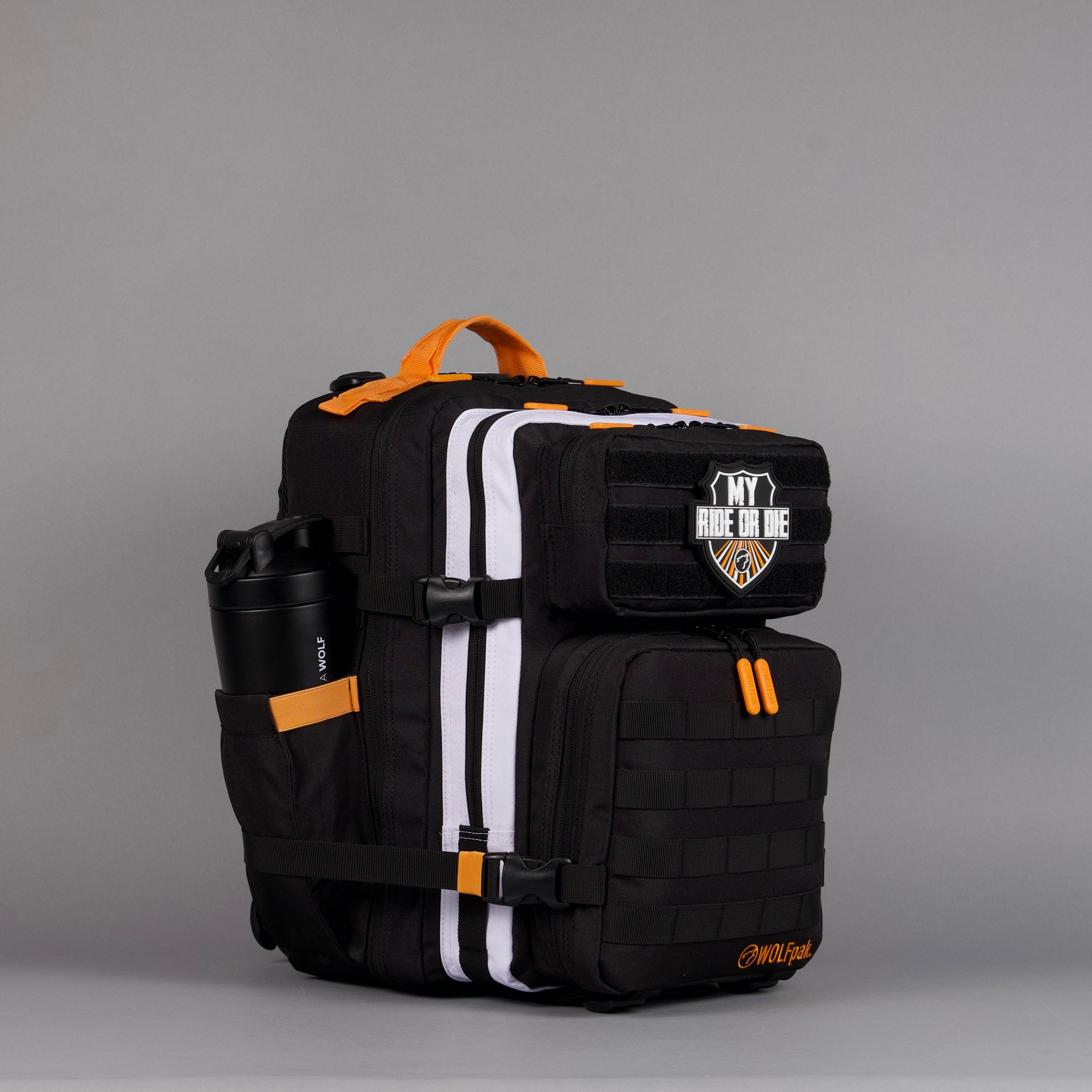 35L Alpha Black con detalles en naranja y blanco Gestión de preparación de comidas