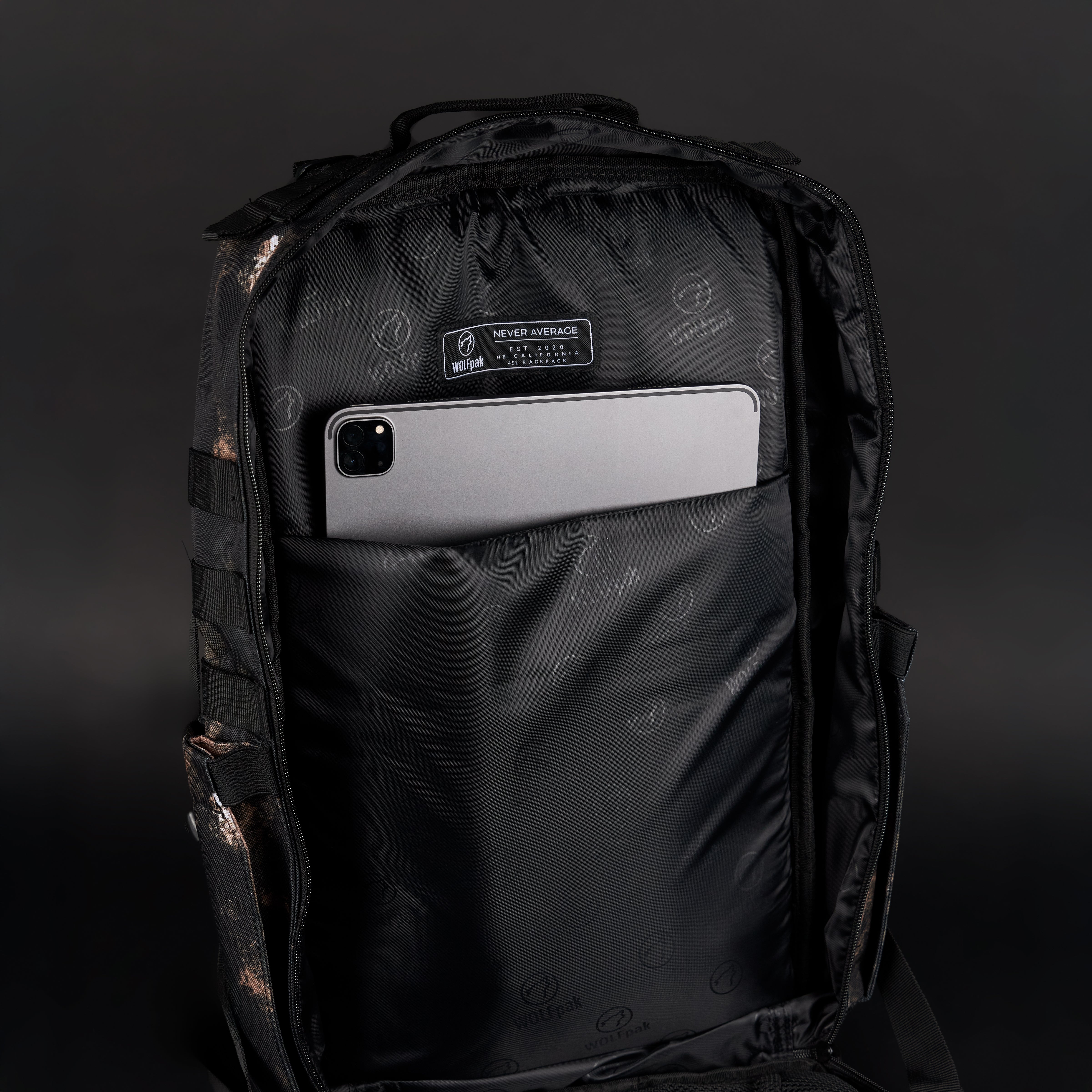 45L Backpack Black Steampunk