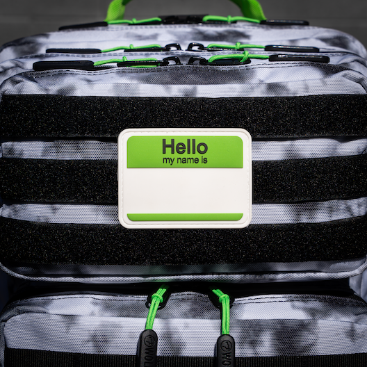 Graffiti Green Hello My Name Is Patch