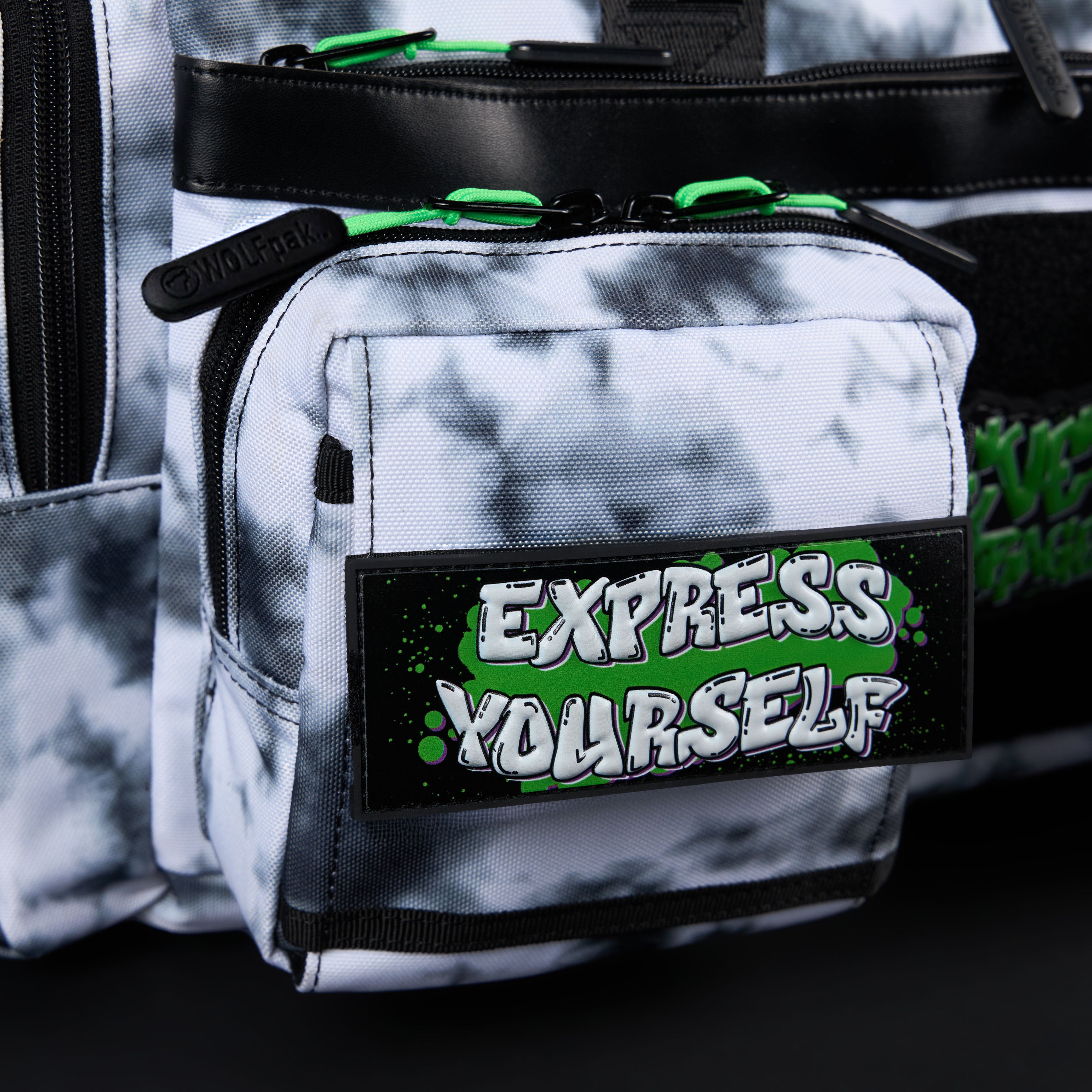 30L Perfect Duffle Bag Graffiti Green